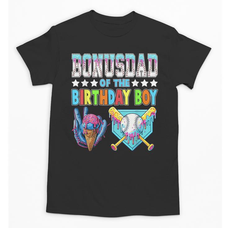 Baseball Ice Cream Drip Bonus Dad Of The Birthday Boy Unisex T-Shirt