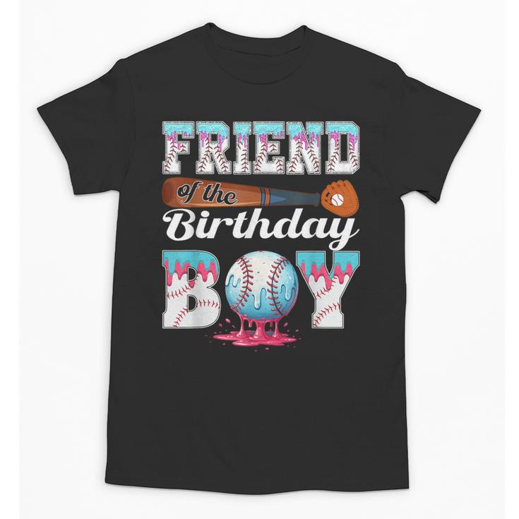 Baseball Ice Cream Drip Friend Of The Birthday Boy Unisex T-Shirt