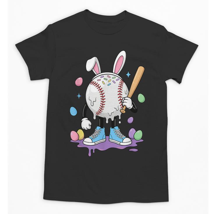 Baseball Ice Cream Drip Youth Boys Cute Easter Sports Unisex T-Shirt