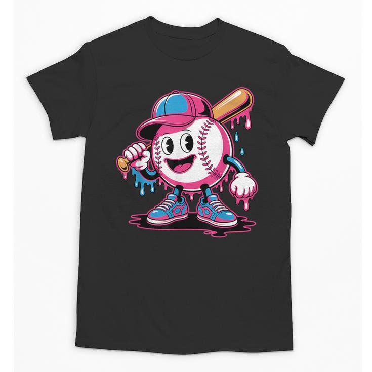 Baseball Ice Cream Shirt Cool Baseball Drip For Boys Unisex T-Shirt