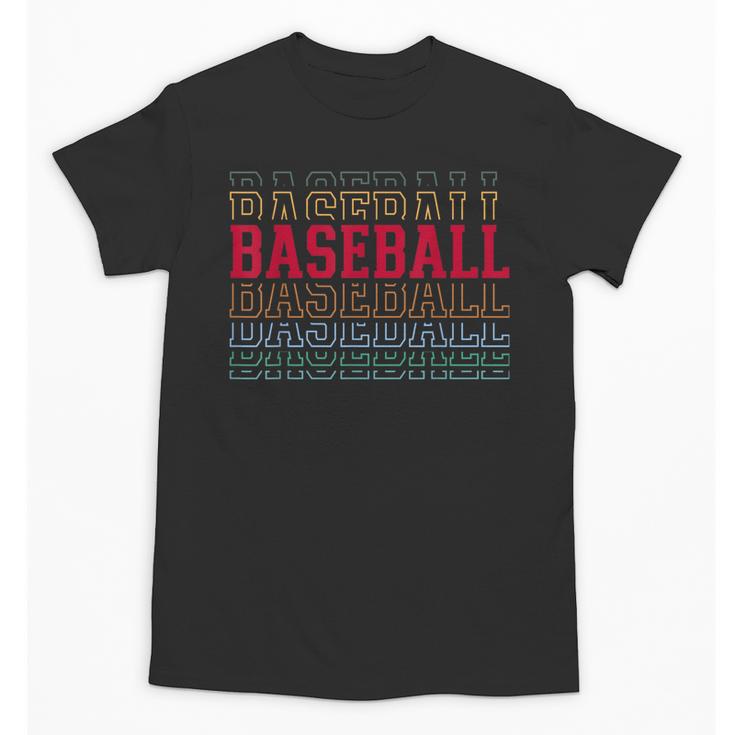 Baseball Layered Text Team Player Coach Youth Unisex T-Shirt