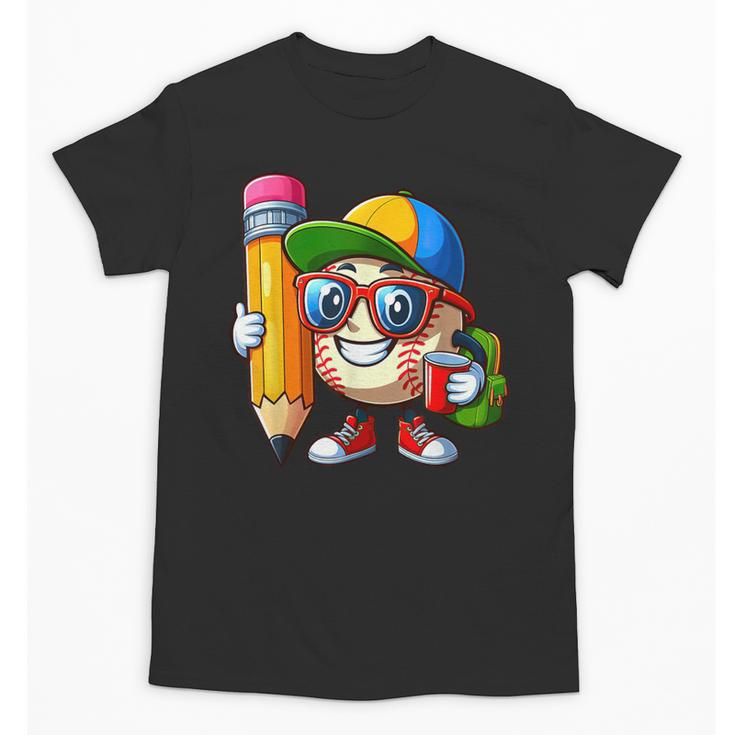Baseball Lovers Pencil Back To School Kids Boys Girls Unisex T-Shirt