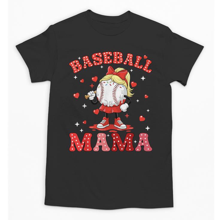 Baseball Mama Sports Mom Baseball Valentine Drip Girls Women Unisex T-Shirt