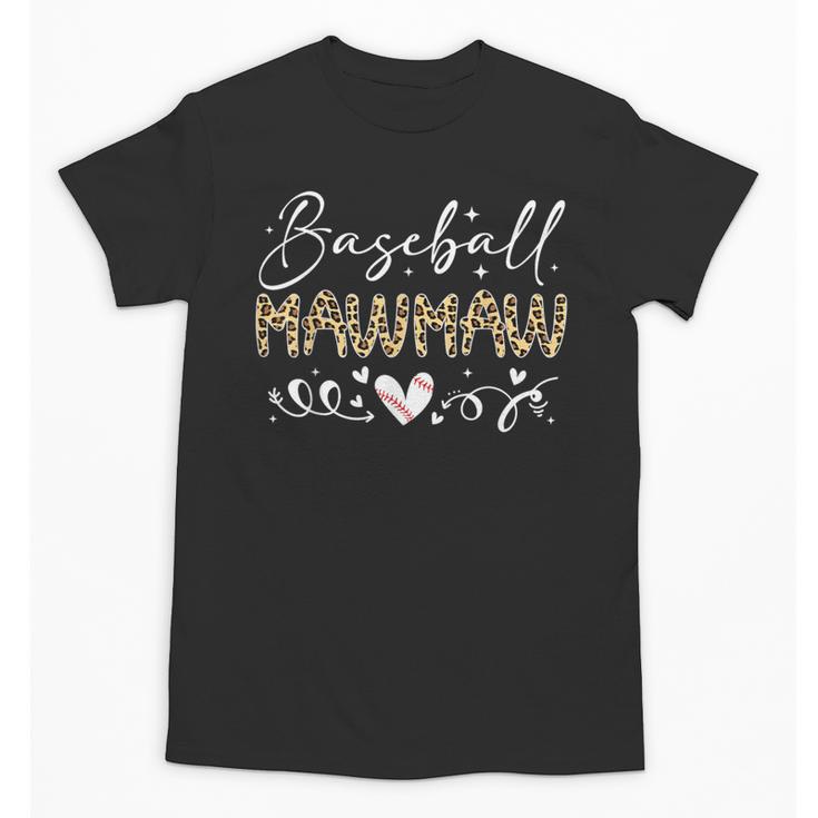 Baseball Mawmaw Leopard Baseball Heart Unisex T-Shirt