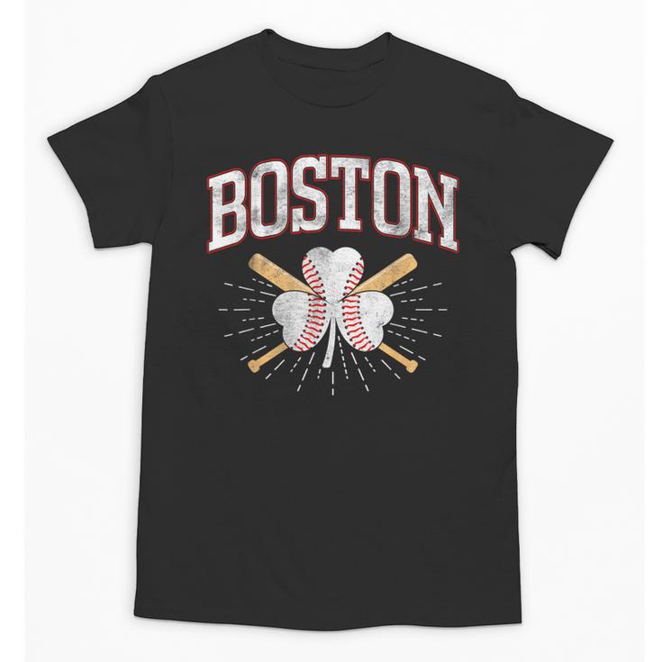 Baseball Shamrock Boston Massachusetts St Patrick’s Day Unisex T-Shirt