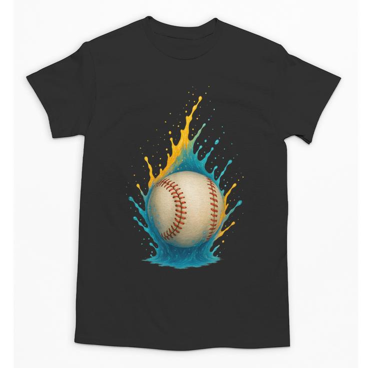 Baseball Splash Team Player For Kids Men Women Unisex T-Shirt