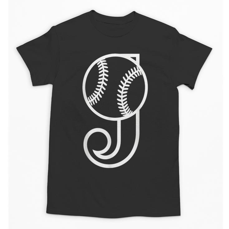 Baseball Sport Player Monogram Cool Initial Letter J Unisex T-Shirt