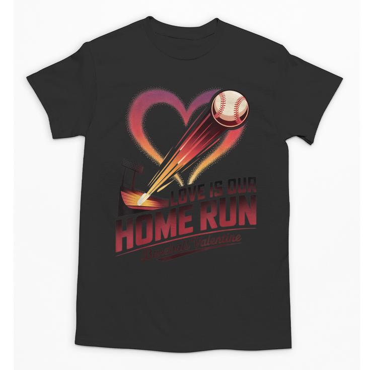 Baseball Valentine Love Is Our Home Run Apparel Unisex T-Shirt