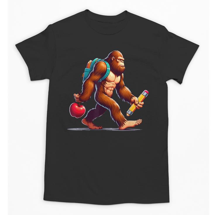 Bigfoot Lovers Pencil Back To School Kids Boys Girls Unisex T-Shirt