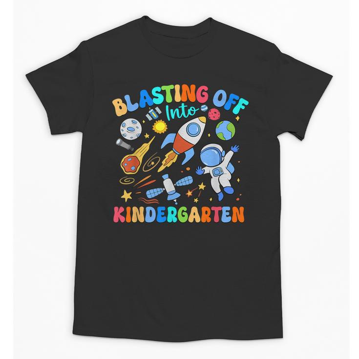 Blasting Off Into Kindergarten Back To School Boys Kid Unisex T-Shirt
