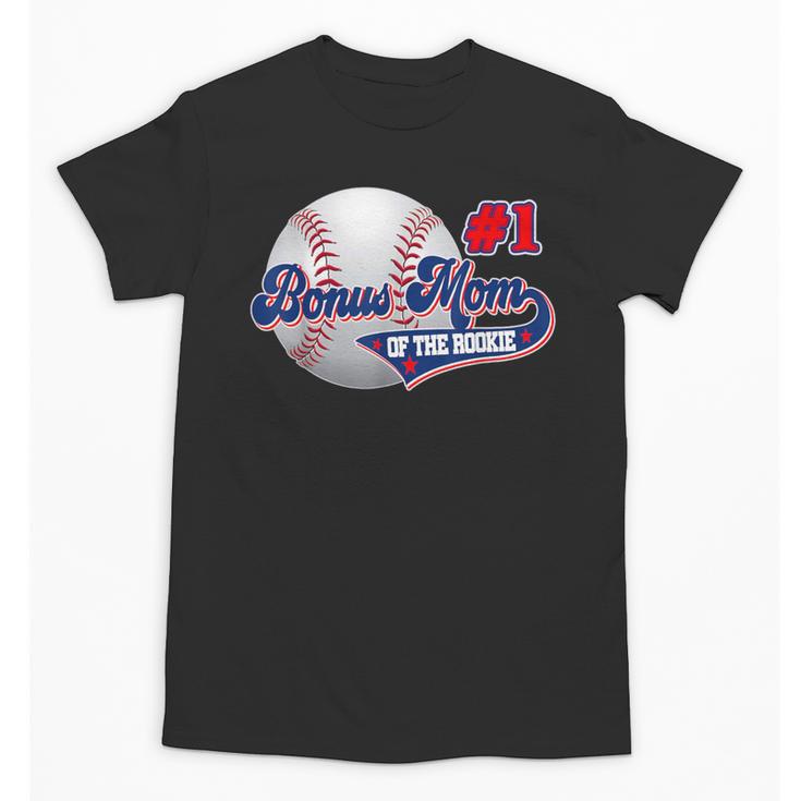 Bonus Mom Rookie Of Year 1st Birthday Baseball Theme Unisex T-Shirt