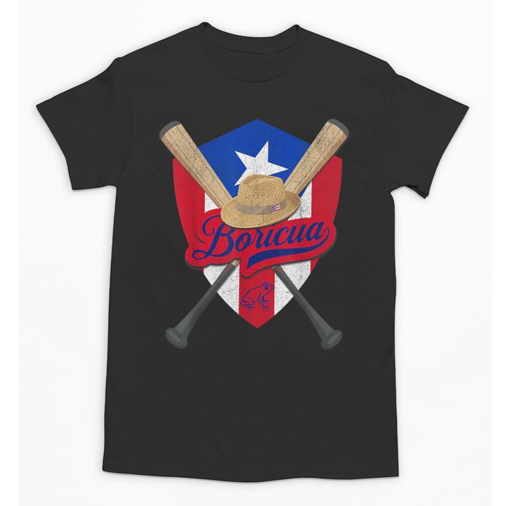 Boricua Puerto Rico Baseball Coqui Frog Pava Hat Fan Unisex T-Shirt