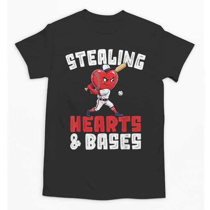 Boys Baseball Valentines Shirt Sterling Hearts Baseball Unisex T-Shirt