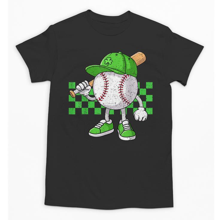 Boys St Patricks Day Baseball Player Pitcher Coach Kids Unisex T-Shirt
