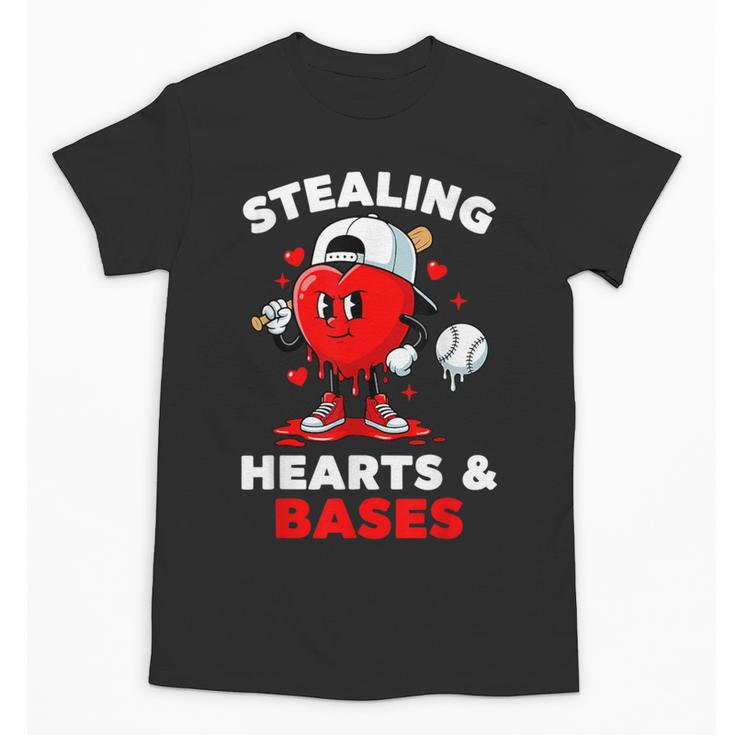 Boys Valentines Baseball Drip Icecream Stealing Hearts Kids Unisex T-Shirt