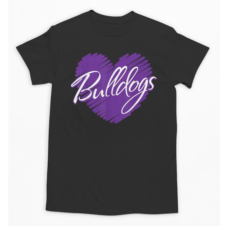 Bulldogs Heart Back To School Spirit P Unisex T-Shirt
