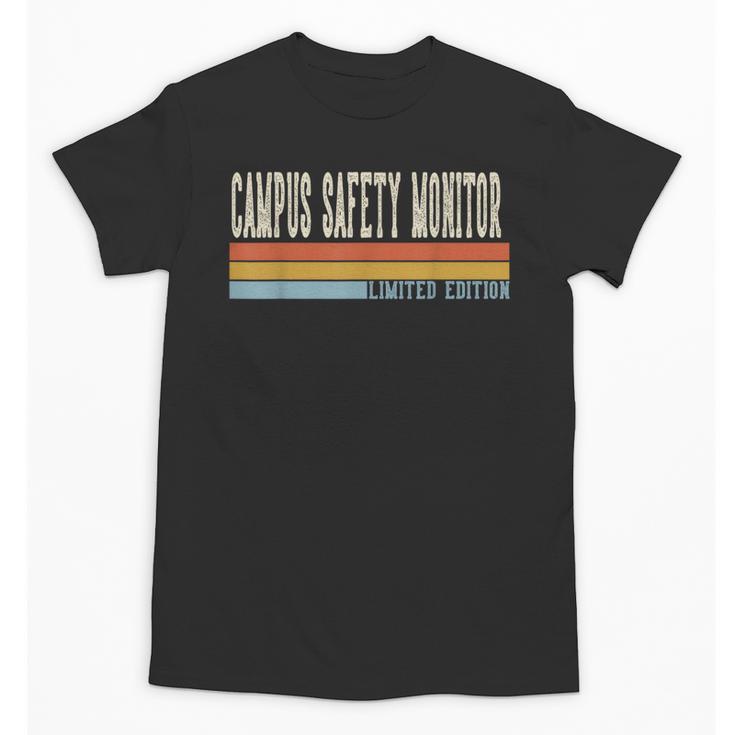 Campus Safety Monitor Week Retro Vintage Back To School Day Unisex T-Shirt