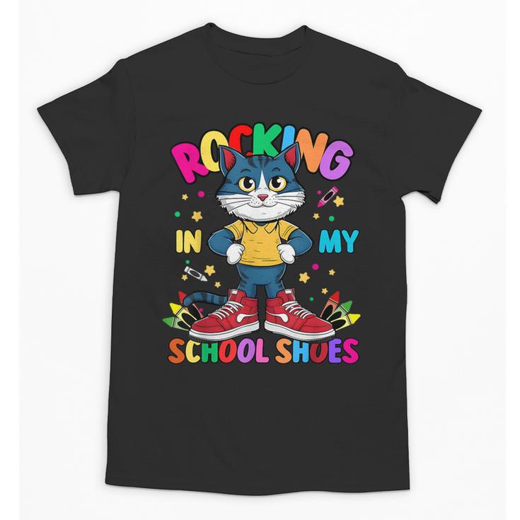 Cat Rocking In My School Shoes Back To School Kids Tee Unisex T-Shirt