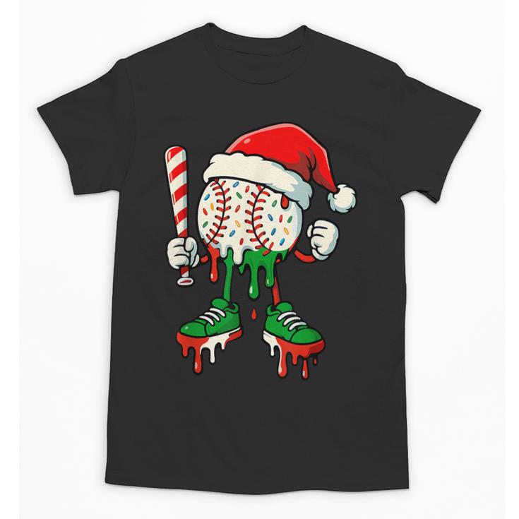 Christmas Baseball Drip For Boys Ice Cream Drip Baseball Unisex T-Shirt