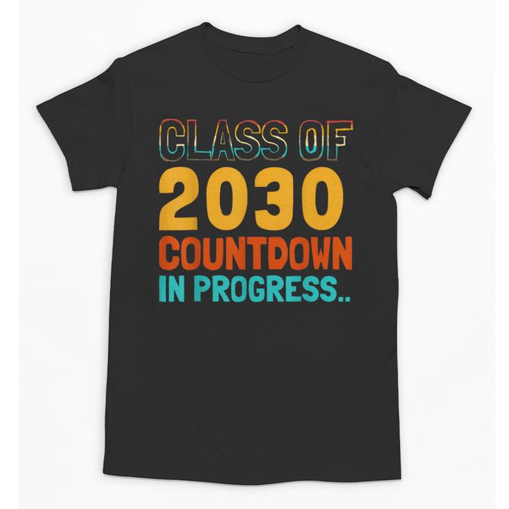 Class Of 2030 Countdown In Progress Fun Back To School Retro Unisex T-Shirt
