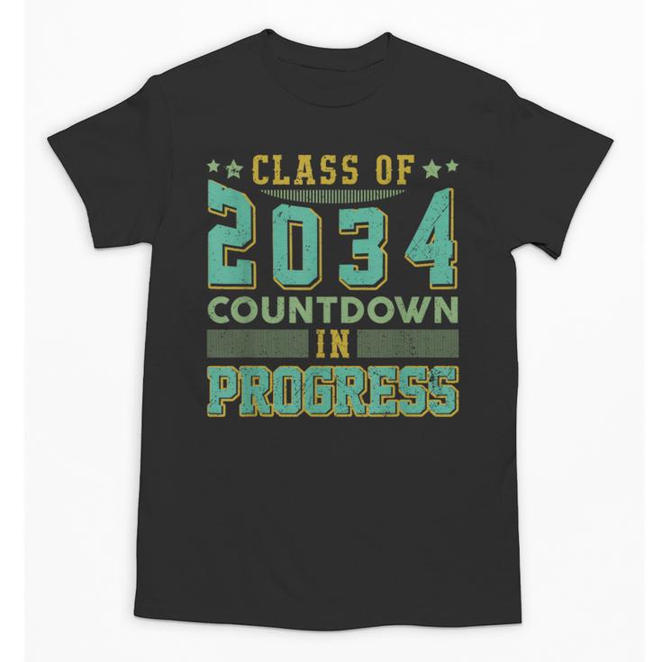 Class Of 2034 Countdown In Progress Fun Back To School Retro Unisex T-Shirt