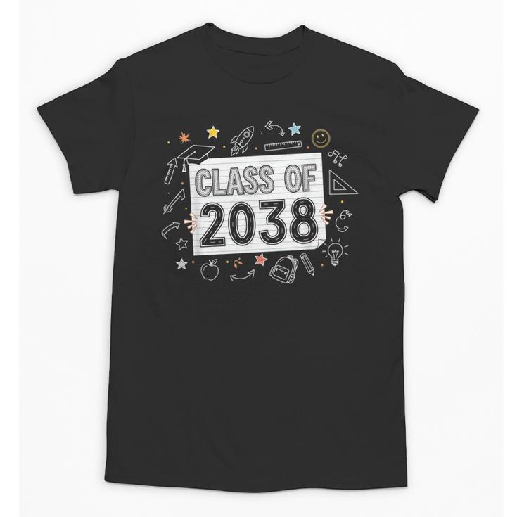 Class Of 2038 Grow Wiith Me School Back To School First Day Unisex T-Shirt