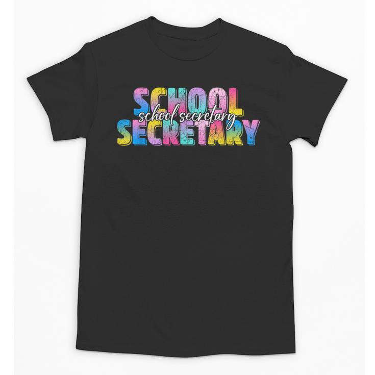 Colorful School Secretary Back To School Rainbow Unisex T-Shirt