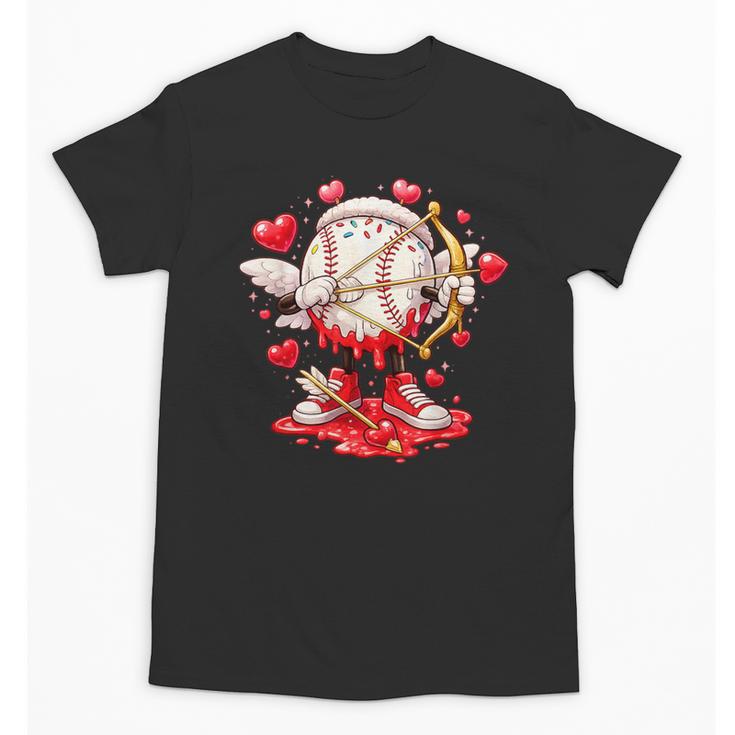 Cupid Baseball Drip Icecream Apparel Youth Boy Valentine Unisex T-Shirt