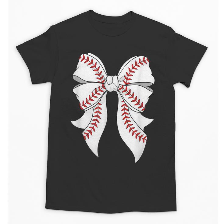 Cute Baseball Coquette Bow For Women Girls Baseball Mama Mom Unisex T-Shirt