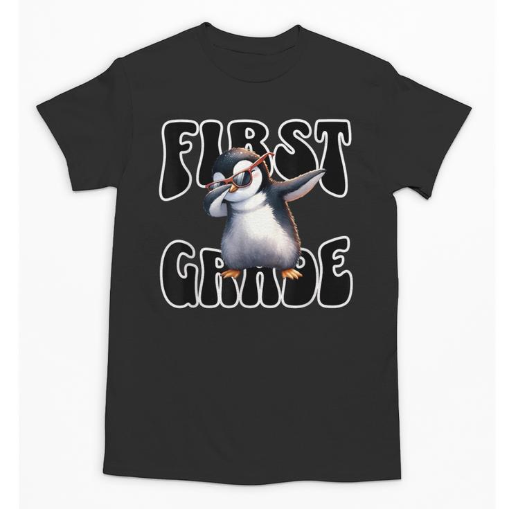 Cute Dabbing Penguin First Grade Back To School Unisex T-Shirt