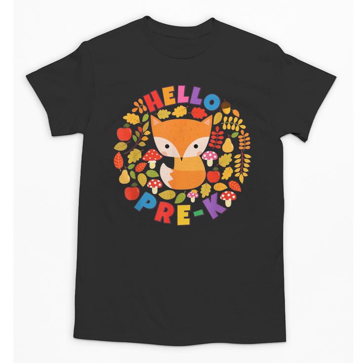 Cute Fox Back To School Woodland Animal Pre-K Unisex T-Shirt