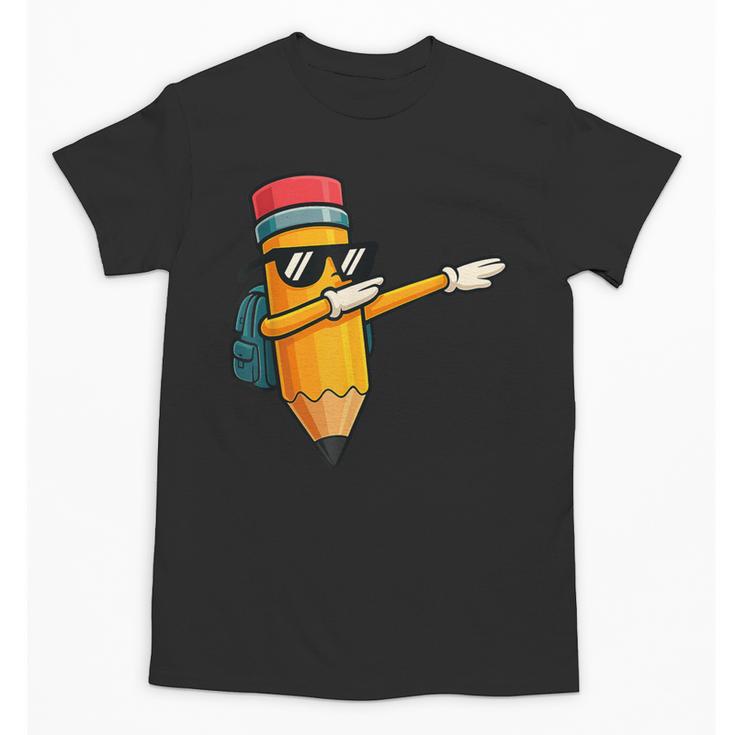 Dabbing Pencil Dancing Back To School First Day Student Boys Unisex T-Shirt