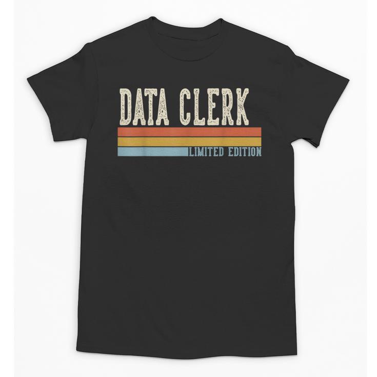 Data Clerk Week Retro Vintage Back To School Day Unisex T-Shirt