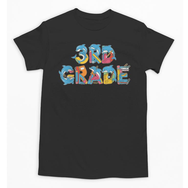 Dolphin Third Grade Back To School Kids Boys Girls Unisex T-Shirt