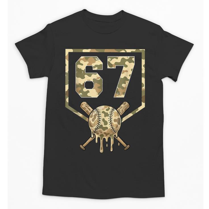 Dripping Camo 67 Baseball Ice Cream Drip 6-7 Six Seven Boy Unisex T-Shirt