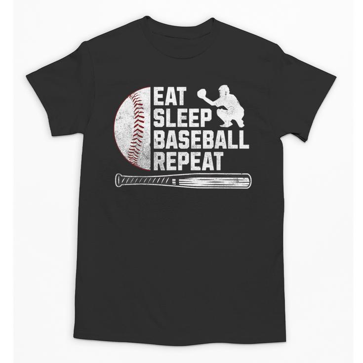 Eat Sleep Baseball Repeat Baseball Player Men Boys Unisex T-Shirt