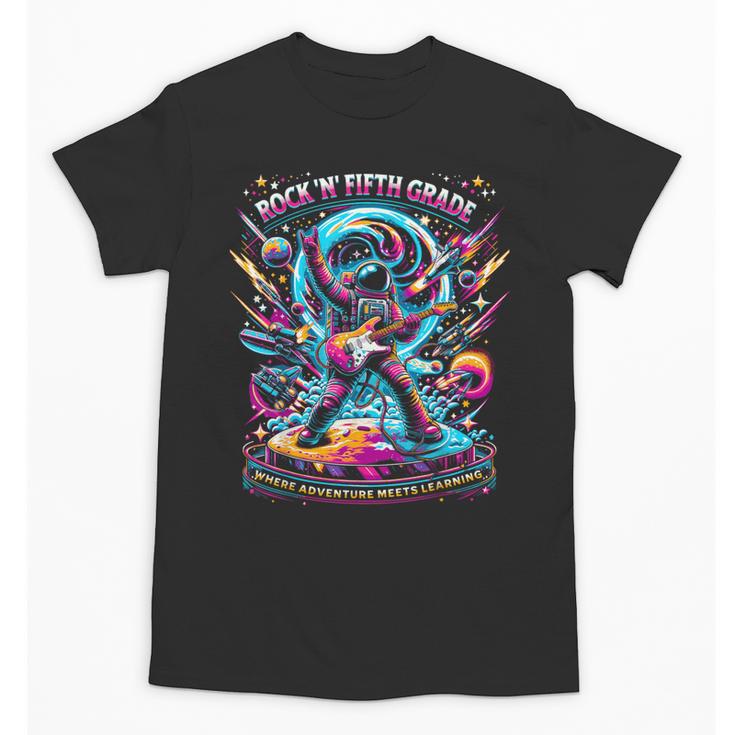 Fifth Grade Back To School Space Rocket Astronaut Unisex T-Shirt