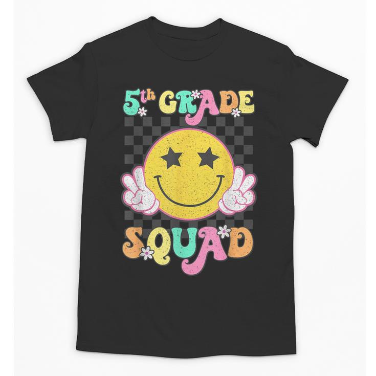 Fifth Grade Squad Smile Retro Back To School 5th Grade Unisex T-Shirt