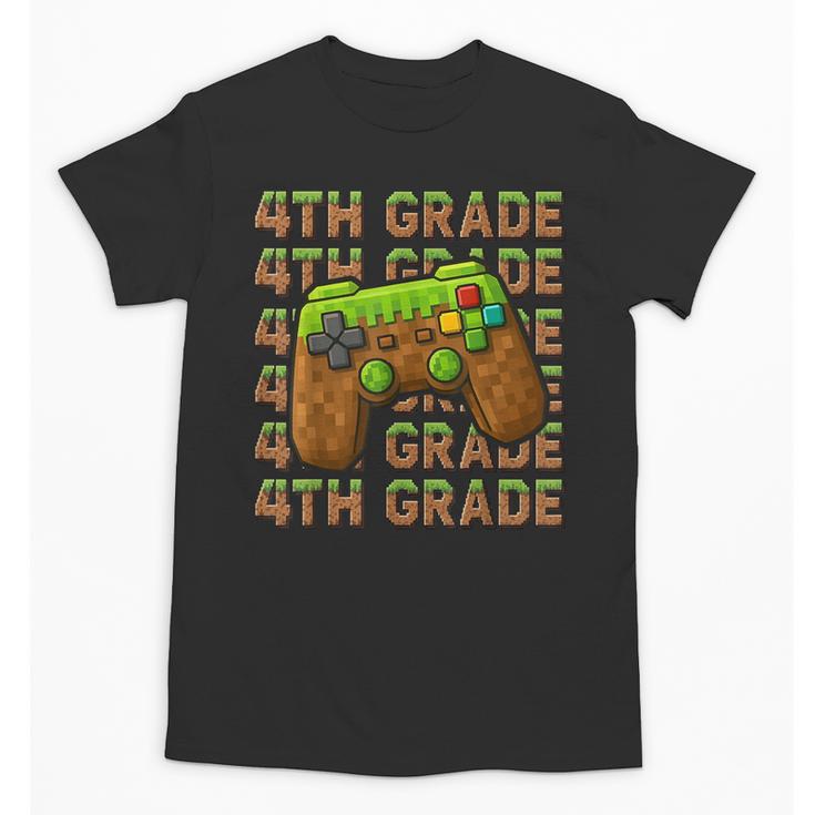 First Day Of 4th Grade Level Begins Back To School Girl Boy Unisex T-Shirt
