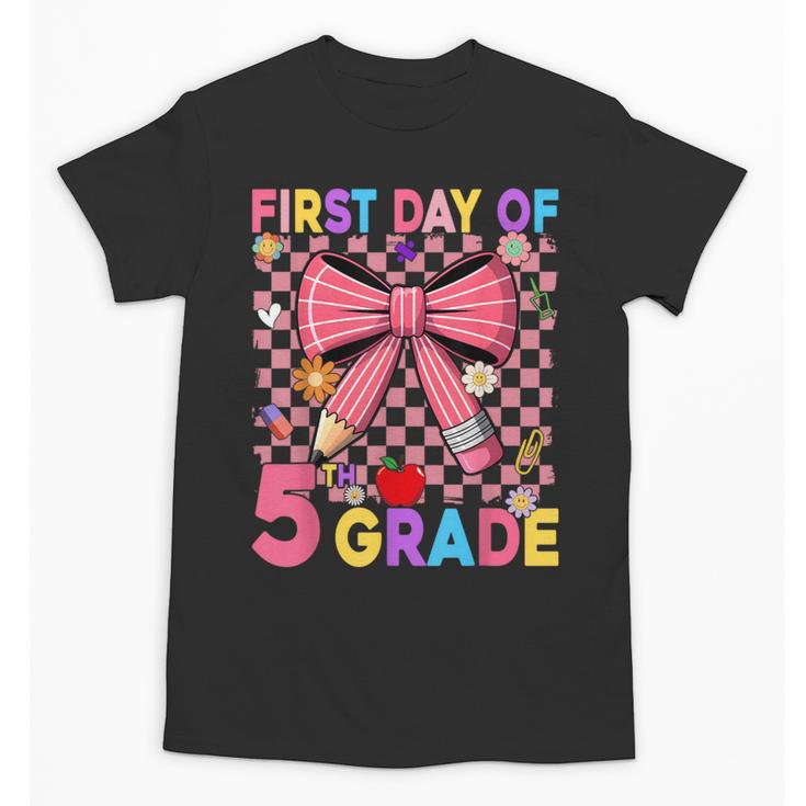 First Day Of 5th Grade Coquette Back To School Girls Kids Unisex T-Shirt