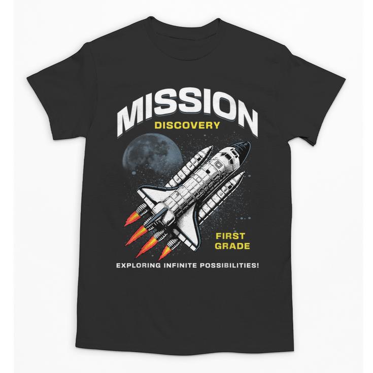 First Grade Back To School Space Rocket Astronaut Unisex T-Shirt