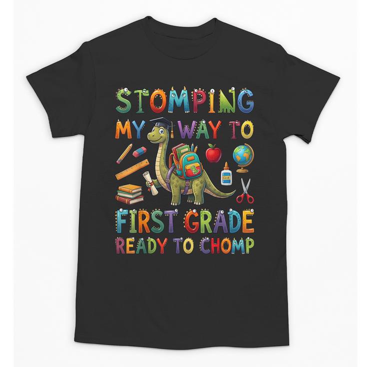 First Grade Graduation Dinosaur Dino Back To School Student Unisex T-Shirt