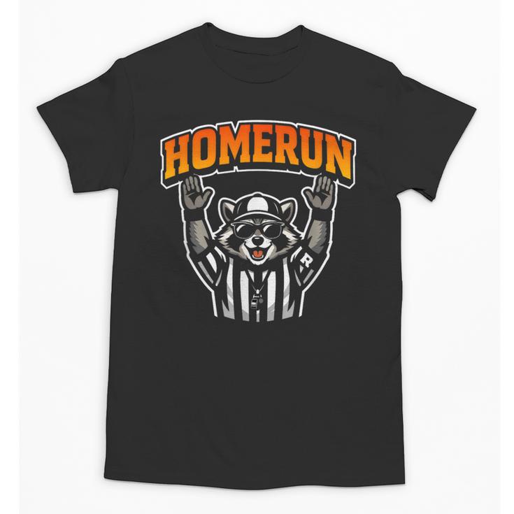 Football Referee Touchdown Baseball Homerun Raccoon Unisex T-Shirt