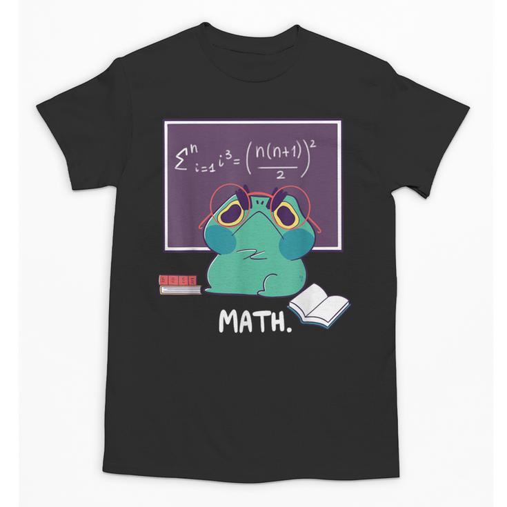 Frog Hates Math Kawaii Science Back To School Kids Unisex T-Shirt