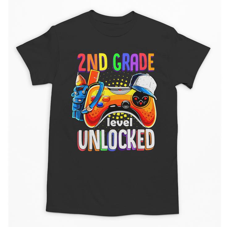 Gamer Back To School Gamepad 2nd Second Grade Level Unlocked Unisex T-Shirt