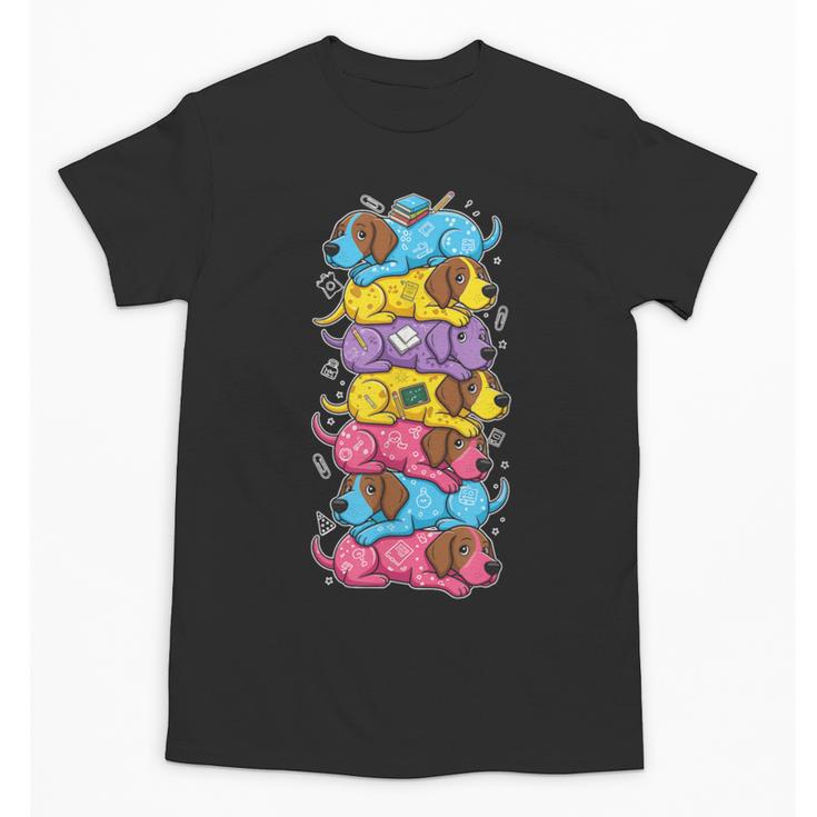 German Shorthaired Pointer Rainbow Back To School Boys Girls Unisex T-Shirt