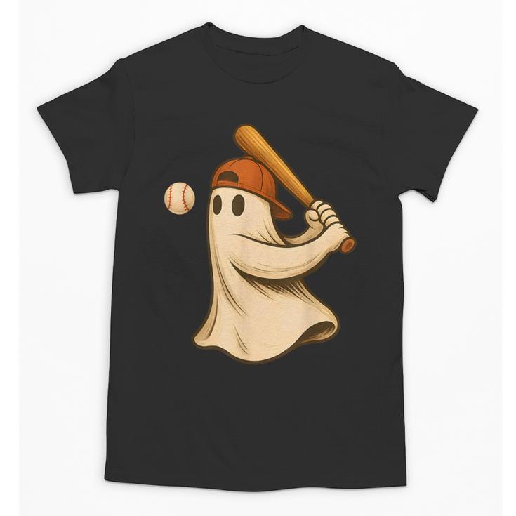 Ghost Baseball Halloween Costume Men Boys Kids Unisex T-Shirt