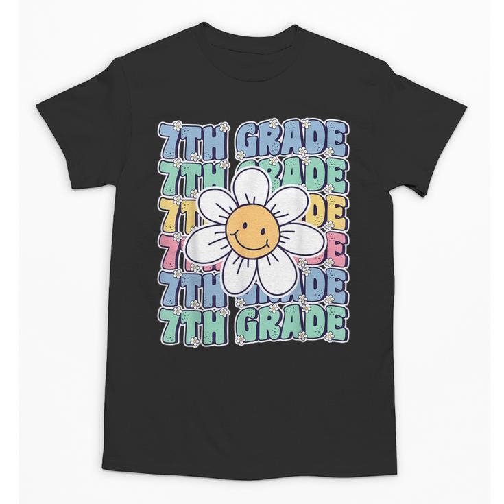 Groovy 7th Grade Back To School First Day Of Seventh Grade Unisex T-Shirt