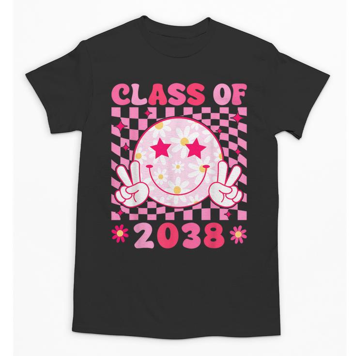 Groovy Class Of 2038 Grow With Me Smile Face Back To School Unisex T-Shirt