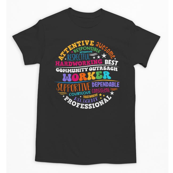Groovy Community Outreach Worker Back To School Unisex T-Shirt